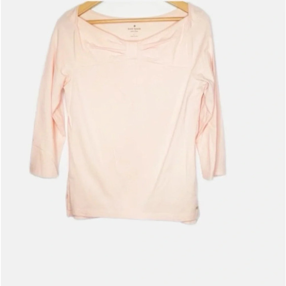 Kate Spade Wheaton Bow Blush 3/4 Sleeve Top - Picture 1 of 3